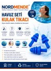 Mey İthalat®  Havuz Seti Silikon Kulak Tıkacı Su Sporları Yüzme Deniz Duş İçin Su Geçirme Engel Tıkaç