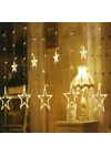 Mey İthalat® Kumandalı Yıldız Figürlü 12 Sarkıtlı 120 LED Uzaktan Kumandalı Dekor Işık – Masaüstü ve Ortam Aydınlatması