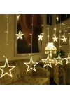 Mey İthalat® Kumandalı Yıldız Figürlü 12 Sarkıtlı 120 LED Uzaktan Kumandalı Dekor Işık – Masaüstü ve Ortam Aydınlatması