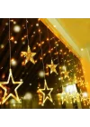 Mey İthalat® Kumandalı Yıldız Figürlü 12 Sarkıtlı 120 LED Uzaktan Kumandalı Dekor Işık – Masaüstü ve Ortam Aydınlatması