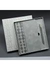 Mey İthalat®  Kutulu Gri Defter Ve Metal Kalem Seti
