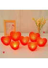 Mey İthalat® Led Işıklı Kırmızı Kalp Gece Lambası