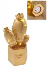 Mey İthalat®  Led Işıklı Sevimli Kaktüs Dekoratif Masa ası Mini Biblo Gece ası Gold