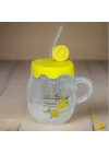 Mey İthalat® Limon Tasarımlı Kupa Bardak