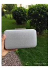 Mey İthalat® Lowell Home  Gümüş Simli Abiye Çanta