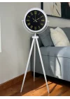 Mey İthalat® Lüks Beyaz Tripod Ayaklı Saat