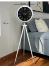 Mey İthalat® Lüks Beyaz Tripod Ayaklı Saat