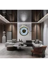 Mey İthalat® Luxury Gold 60 Cm Çarklı Duvar Saati