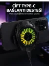 Mey İthalat® Manyetik Bağlantılı Çift Type-C Girişli Telefon Soğutucu