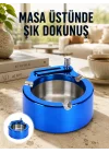 Mey İthalat® Masa Üstü Çakmaklı Küllük Paslanmaz Metal Gövde Yeni Nesil