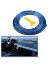 Mey İthalat®  Mavi Araba OtoTrim Dekorasyon Şeridi Kauçuk Elastik Kolay Kurulum 5 metre Şerit Bant