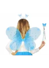 Mey İthalat® Mavi Erkek-Kız Seti – 50 cm Kanadı, Taç ve Asa
