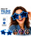 Mey İthalat® Mega Tip Yıldız Parti Gözlüğü Mavi Renk