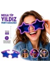 Mey İthalat® Mega Tip Yıldız Parti Gözlüğü Mor Renk