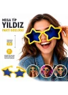 Mey İthalat® Mega Tip Yıldız Parti Gözlüğü Sarı Renk
