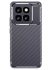 Mey İthalat®   Mi 14T Pro Kılıf Auto Focus Karbon Kapak - Lacivert