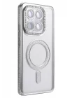 Mey İthalat®   Mi 15T Pro Joke Simli Magneticsafe Kılıf - Gümüş
