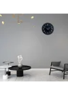 Mey İthalat® Midnight Black 40 Cm Metal Duvar Saati