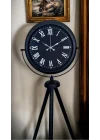 Mey İthalat® Midnight Black Tripod Ayaklı Saat
