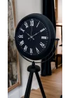 Mey İthalat® Midnight Black Tripod Ayaklı Saat
