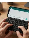 Mey İthalat® Mini Kablosuz Bluetooth Klavye USB Şarjlı Taşınabilir Klavye