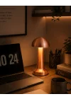 Mey İthalat® Modern Bronz Mantar Masa Lambası LED Dokunmatik Dekoratif Aydınlatma