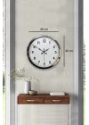Mey İthalat® Modern Klasik 40 Cm Krom Metal Duvar Saati
