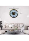 Mey İthalat® Modern Prestige Gold 60 Cm Çarklı Duvar Saati