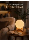 Mey İthalat® Modern Tasarımlı 3D Ay Lambası Yatak Odası ve Salon Dekoru
