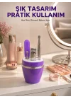Mey İthalat® Mor Manikür Pedikür Seti Taşınabilir Kişisel Bakım Kiti