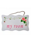 Mey İthalat®   My Room Benim Odam Dekoratif Çiçek Desenli Kapı Askısı
