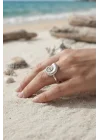 Mey İthalat® Nautilus Tasarım Gümüş Renk Kadın Yüzük