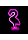 Mey İthalat® Neon Işıklı Flamingo Masa Gece Lambası