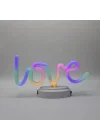 Mey İthalat® Neon Işıklı Love Yazılı Masa Gece Lambası