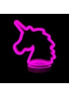 Mey İthalat® Neon Işıklı Unicorn Masa Gece Lambası