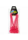Mey İthalat® Neon Pembe Boncuk Kolye 80 cm – Retro 80’ler 90’lar Parti Aksesuarı