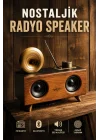 Mey İthalat® Nostaljik Görünümlü Bluetooth Bağlantılı Speaker