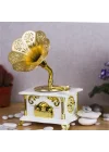 Mey İthalat®  Nostaljik Gramofon Müzik Kutusu