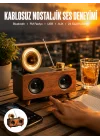 Mey İthalat® Nostaljik Radyo Bluetooth Bağlantılı Şarjlı Yüksek Ses Kaliteli Yeni Nesil
