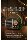Mey İthalat®  Nostaljik Retro Bluetooth  - FM Radyo, USB ve Bluetooth Kablosuz Hoparlör