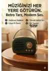Mey İthalat®  Nostaljik Retro Bluetooth  - FM Radyo, USB ve Bluetooth Kablosuz Hoparlör
