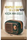 Mey İthalat®  Nostaljik Retro Bluetooth  - FM Radyo, USB ve Bluetooth Kablosuz Hoparlör