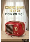 Mey İthalat®  Nostaljik Retro Bluetooth  - FM Radyo, USB ve Bluetooth Kablosuz Hoparlör