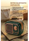 Mey İthalat®  Nostaljik Retro Bluetooth  - FM Radyo, USB ve Bluetooth Kablosuz Hoparlör