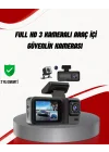 Mey İthalat® Ön Arka ve İç Kamera DashCam 360° Kapsamlı Full HD Araç Güvenlik Sistemi