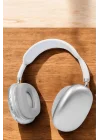 Mey İthalat® P9 Plus Kablosuz Kulak Üstü Bluetooth Kulaklık Beyaz Yüksek Ses Kaliteli