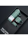 Mey İthalat® Paslanmaz Çelik Bardaklı Termos Seti 500 ML