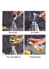 Mey İthalat® Paslanmaz Çelik Başlıklı Cam Sprey Yağdanlık