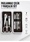 Mey İthalat® Paslanmaz Çelik Kişisel Bakım Seti – 7 Parça