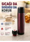Mey İthalat® Paslanmaz Çelik Vakumlu Termos Sıcak ve Soğuk İçecek Termosu